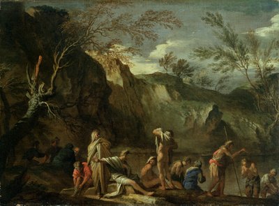 Die Taufe Christi von Salvator Rosa